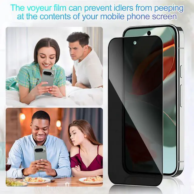 Alt view image 2 of 7 - 2 Pack Privacy Screen Protector for Google Pixel 9 Pro XL 6.8 inch