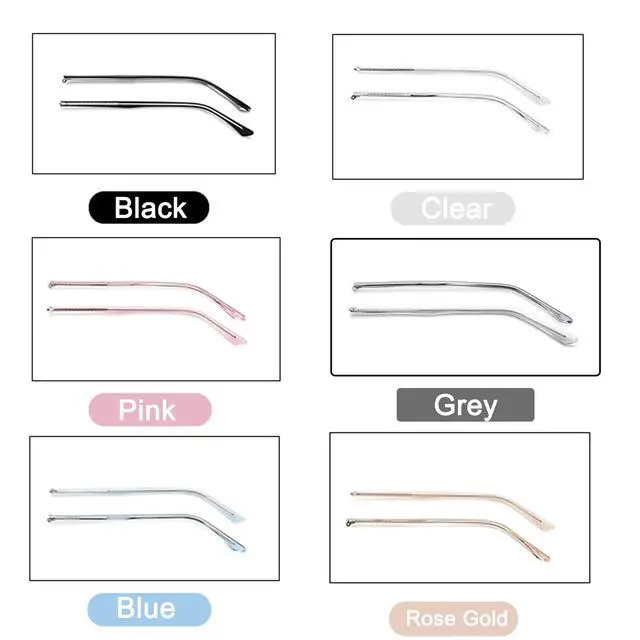 Alt view image 6 of 7 - Glasses Replacement Temple, Eyeglass Arms Legs, Glasses Repair Kit Universal Eyeglasses Replacement with Screws(black)