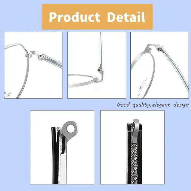 Alt view image 2 of 7 - Glasses Replacement Temple, Eyeglass Arms Legs, Glasses Repair Kit Universal Eyeglasses Replacement with Screws(black)