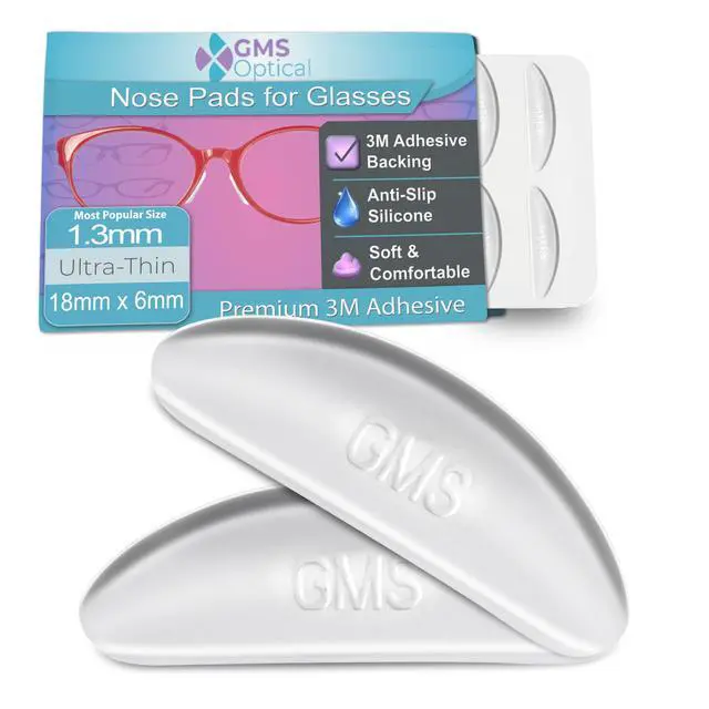 Main image of Nose Pads 1.3mm X-Thin 18mm Standard 5 Pairs Glasses Nose Pads