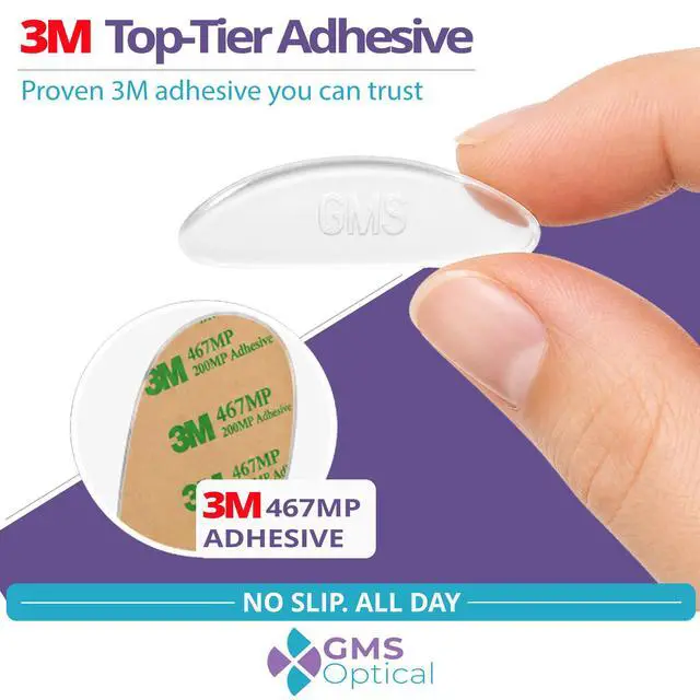 Alt view image 7 of 7 - Nose Pads 1.3mm X-Thin 18mm Standard 5 Pairs Glasses Nose Pads