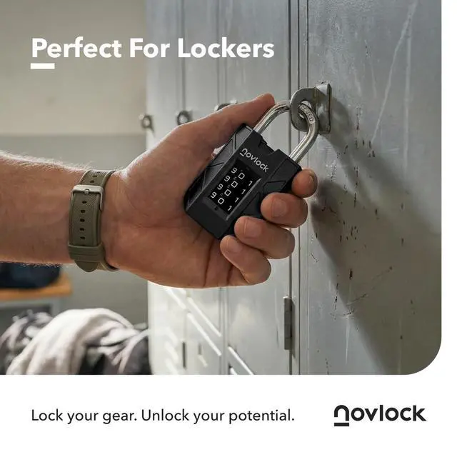 Alt view image 6 of 7 - Gym Locker Lock, Indoor & Outdoor 4-Digit Combination Padlock