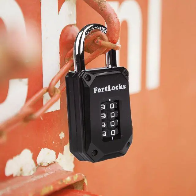 Alt view image 2 of 4 - Gym Locker Lock, 4-Digit Indoor & Outdoor Combination Padlock