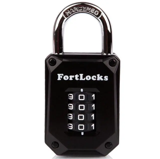 Alt view image 4 of 4 - Gym Locker Lock, 4-Digit Indoor & Outdoor Combination Padlock