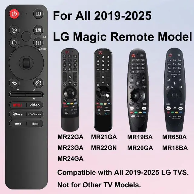Alt view image 2 of 6 - for LG TV Remote, Replacement for 2019-2025 LG Smart TV Remote Control