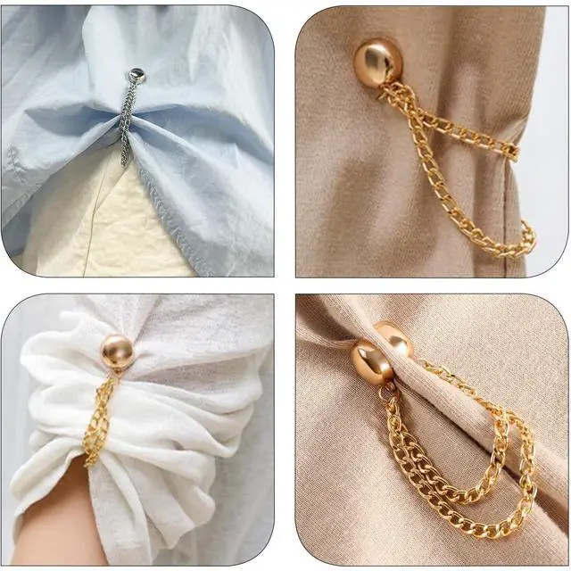 Alt view image 6 of 7 - Multi-Function Clothing Clips - Magnetic Hem Clips for Shirts & Light Hems, No-Pin Styling Clip for Scarf, Shawl & Cardigan (8 Pack)