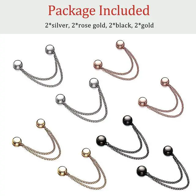 Alt view image 7 of 7 - Multi-Function Clothing Clips - Magnetic Hem Clips for Shirts & Light Hems, No-Pin Styling Clip for Scarf, Shawl & Cardigan (8 Pack)