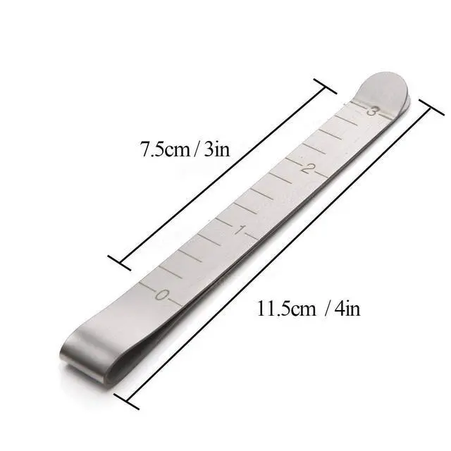Alt view image 2 of 7 - Set of 20 Stainless Steel Hemming Clips 3 Inches Measurement Ruler
