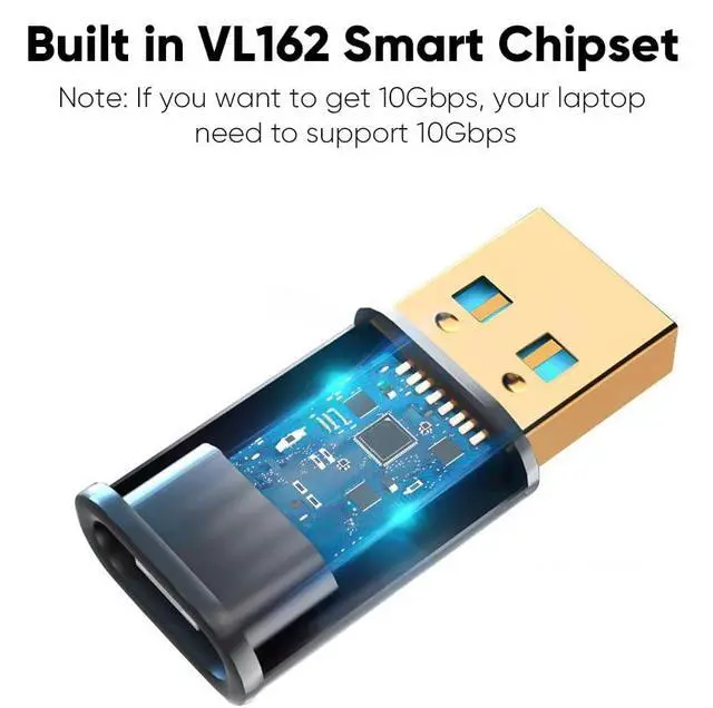 Alt view image 5 of 7 - USB C Female to USB Male Adapter, 5Gbps USB C to USB Adapter