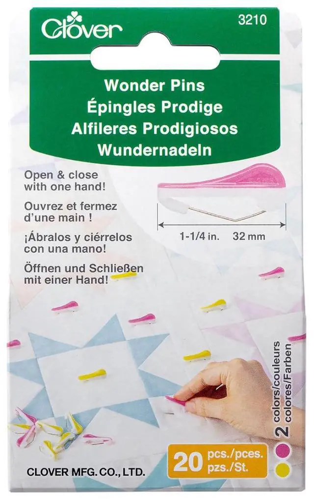 Main image of Wonder Sewing Pins, Yellow and Pink