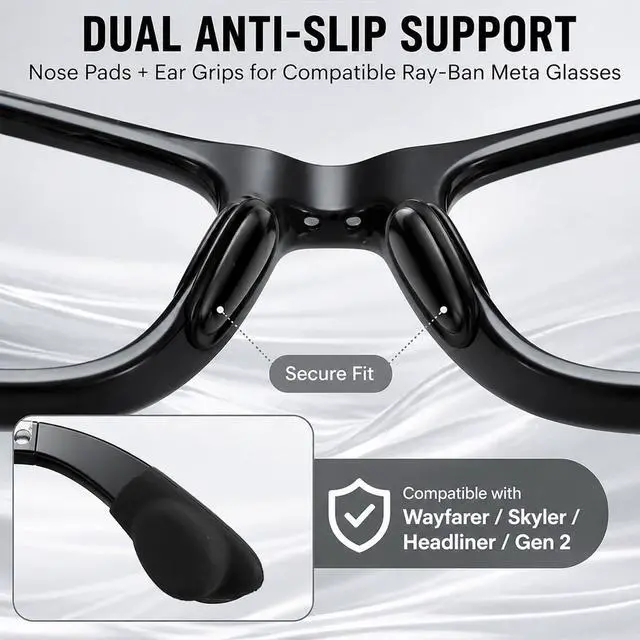 Alt view image 2 of 6 - with Ray-Ban Meta Wayfarer Eyeglass Nose Pad
