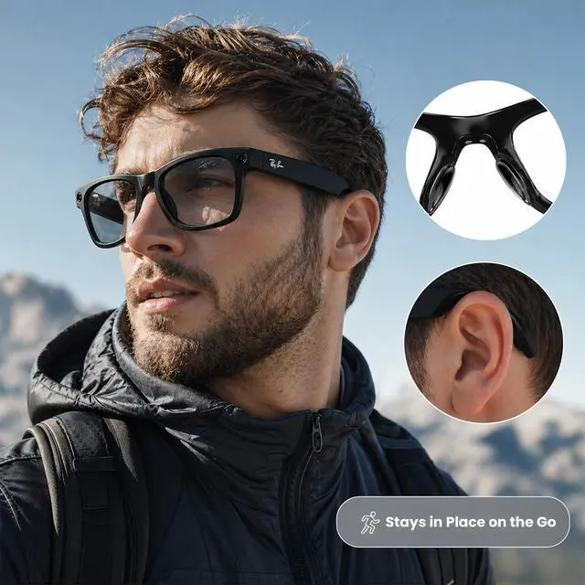 Alt view image 4 of 6 - with Ray-Ban Meta Wayfarer Eyeglass Nose Pad