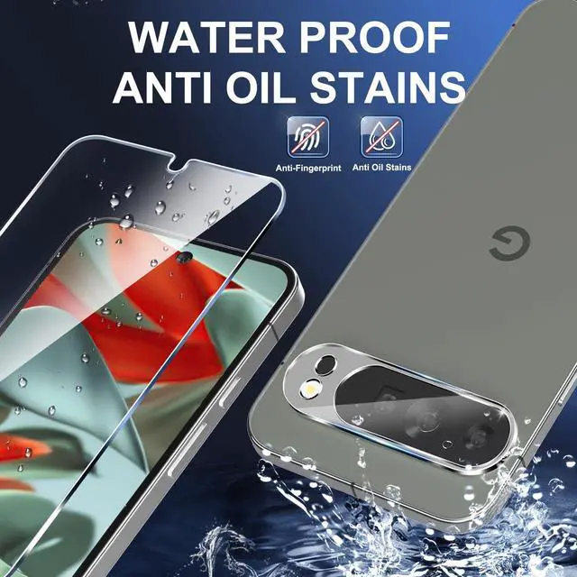 Alt view image 6 of 7 - 3 Pack for Google Pixel 9 Pro XL Screen Protector Tempered Glass + 3 Pack Camera Lens Protector, Military Grade Shatterproof, 9H Hardness, Fingerprint Unlock,Case Friendly 6.8 Inch