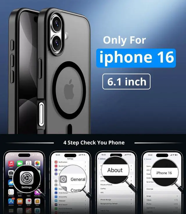 Alt view image 2 of 7 - for iPhone 16 Case (Black)