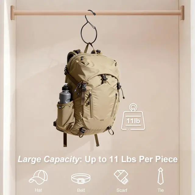 Alt view image 4 of 6 - Belt Hanger for Closet, Great Space Saving Belt Hanger, Durable and Sturdy Steel Material, Smooth & Burr-Free Surface, Easy to Use, Multipurpose Closet Hangers for Storing Ties, Scarfs, Hats, 4 Pack