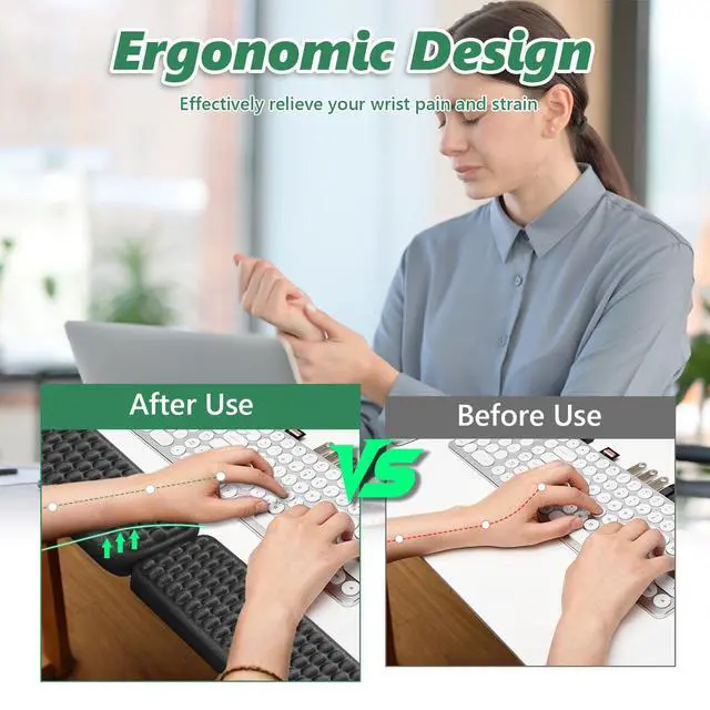 Alt view image 2 of 7 - L-Shaped Desk Elbow Pads 2-Pack, Memory Foam Ergonomic Edge Cushion