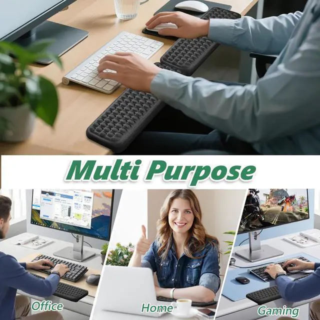 Alt view image 5 of 7 - L-Shaped Desk Elbow Pads 2-Pack, Memory Foam Ergonomic Edge Cushion