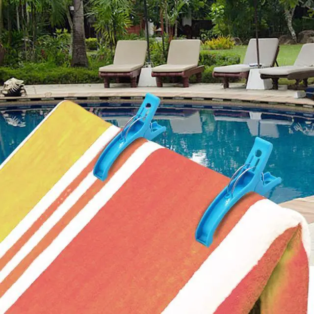 Alt view image 6 of 7 - Jumbo Quilting Clamps | 8 Pack Extra Large Beach Towel Clips | 5 inch Wide Opening Plastic Clips for Sewing, Binding, Keeping Towel Fabric in Place