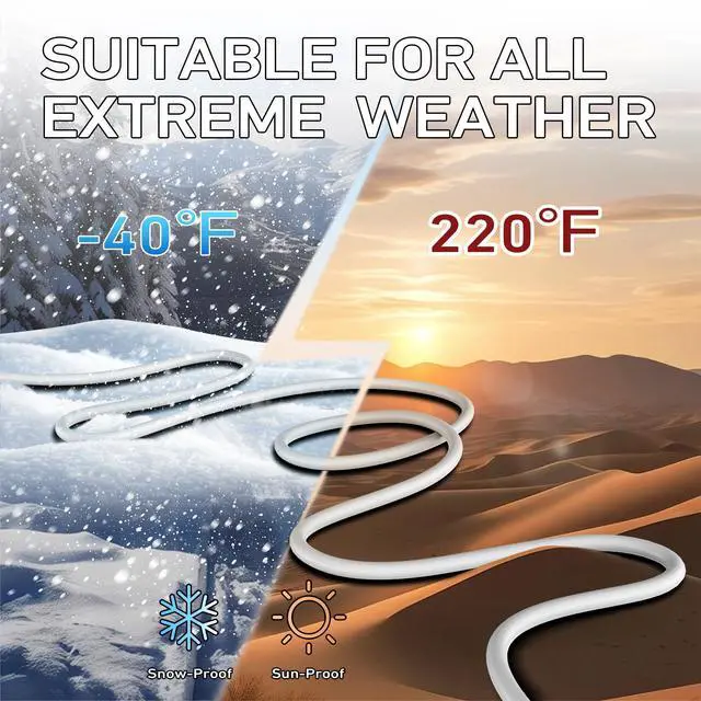 Alt view image 6 of 7 - Indoor Outdoor Extension Cord, White, 3ft, 2 Pack