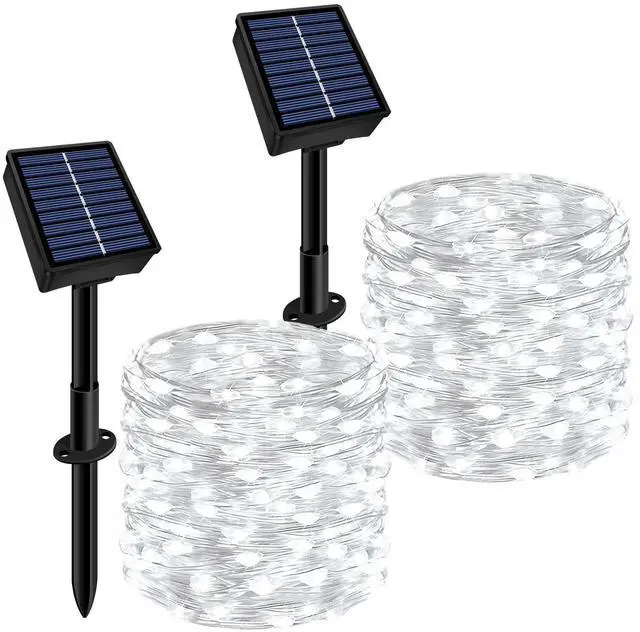Main image of String Lights Outdoor Waterproof 2 Pack Total 66ft 200LED White