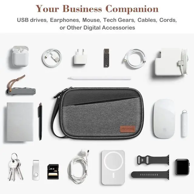 Alt view image 2 of 7 - Travel Electronic Bag, Double Layer Cable Organizer Storage Case