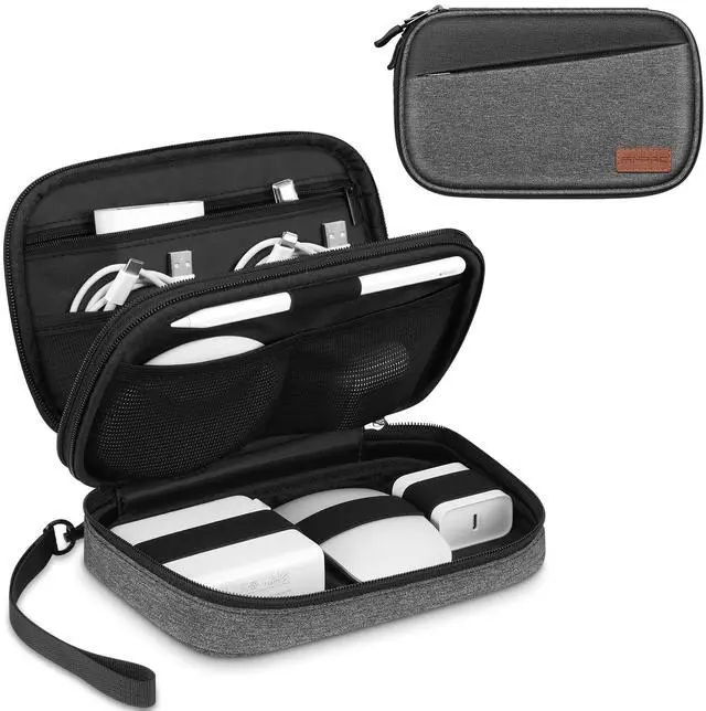 Main image of Travel Electronic Bag, Double Layer Cable Organizer Storage Case