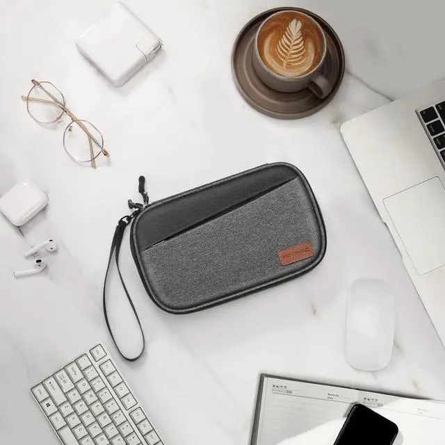 Alt view image 7 of 7 - Travel Electronic Bag, Double Layer Cable Organizer Storage Case