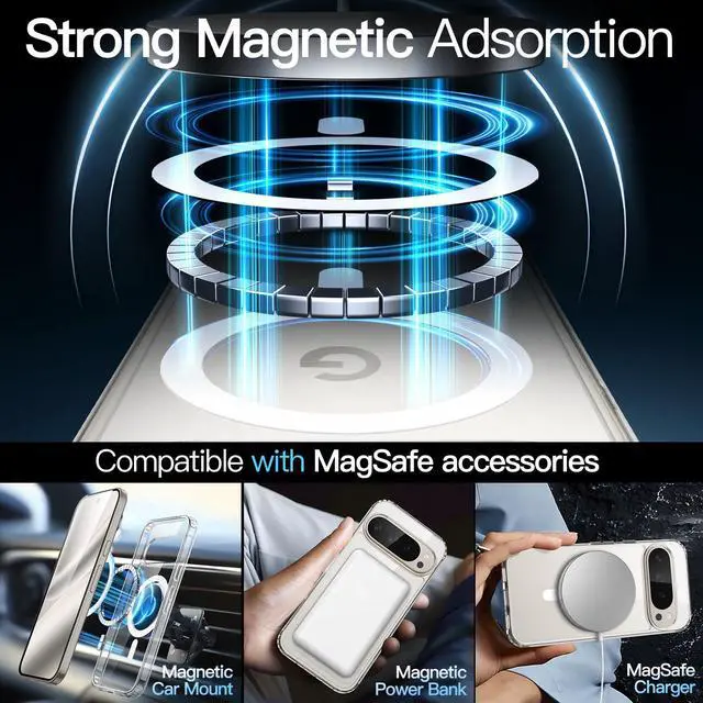 Alt view image 4 of 6 - Magnetic Case for Google Pixel 10/10 Pro, Clear