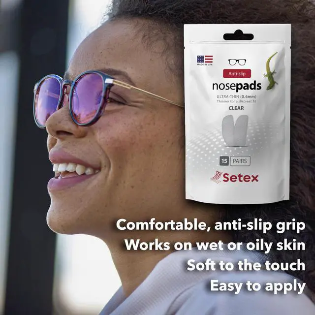 Alt view image 3 of 7 - Gecko Grip Ultra-Thin 0.6mm Anti Slip Eyeglass Nose Pads 5 Pair Clear