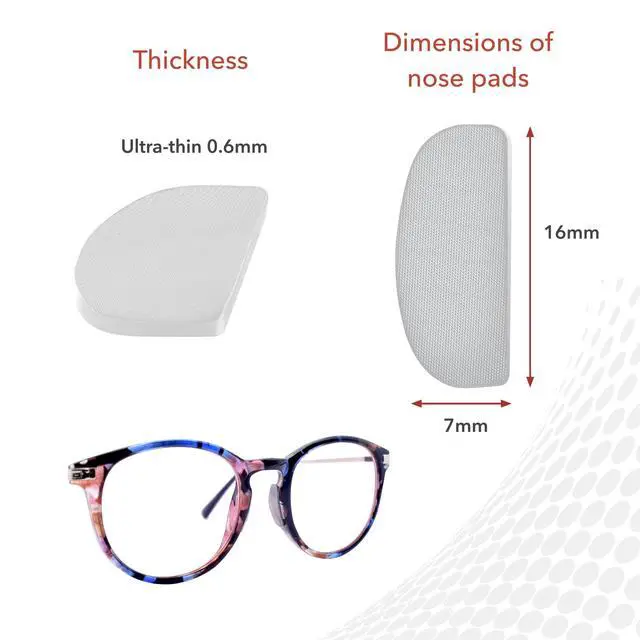 Alt view image 5 of 7 - Gecko Grip Ultra-Thin 0.6mm Anti Slip Eyeglass Nose Pads 5 Pair Clear