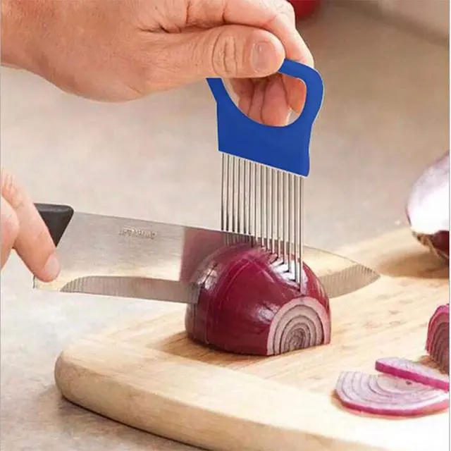 Alt view image 7 of 7 - 2Pcs Onion Holder Slicer, Stainless Steel