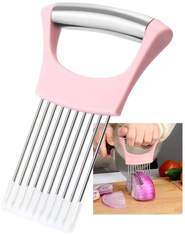 Main image of Steel Onion Holder for Slicing,Onion Slicer Holder,Kitchen Gadget