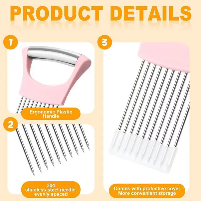 Alt view image 4 of 7 - Steel Onion Holder for Slicing,Onion Slicer Holder,Kitchen Gadget
