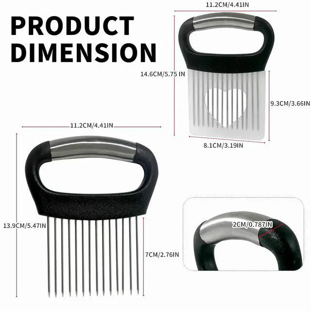 Alt view image 2 of 2 - Onion Holder for Slicing, Matte Black, Extra-Large