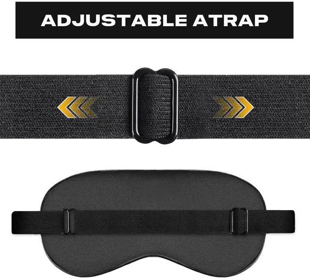 Alt view image 7 of 7 - Silk Sleep Mask, Adjustable Soft Eye Cover for Comfortable Sleep & Naps, Pressure-Free, Machine Washable - Black