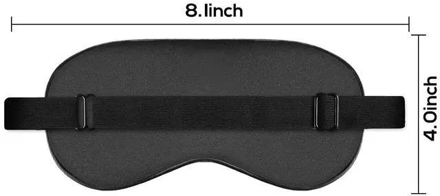 Alt view image 4 of 7 - Silk Sleep Mask, Adjustable Soft Eye Cover for Comfortable Sleep & Naps, Pressure-Free, Machine Washable - Black