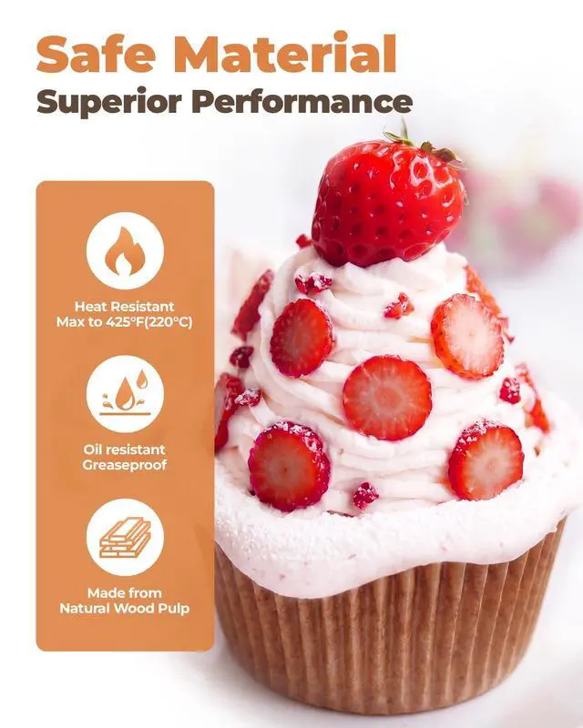 Alt view image 3 of 7 - 200pcs Standard Cupcake Liners for Baking, Muffin Liners