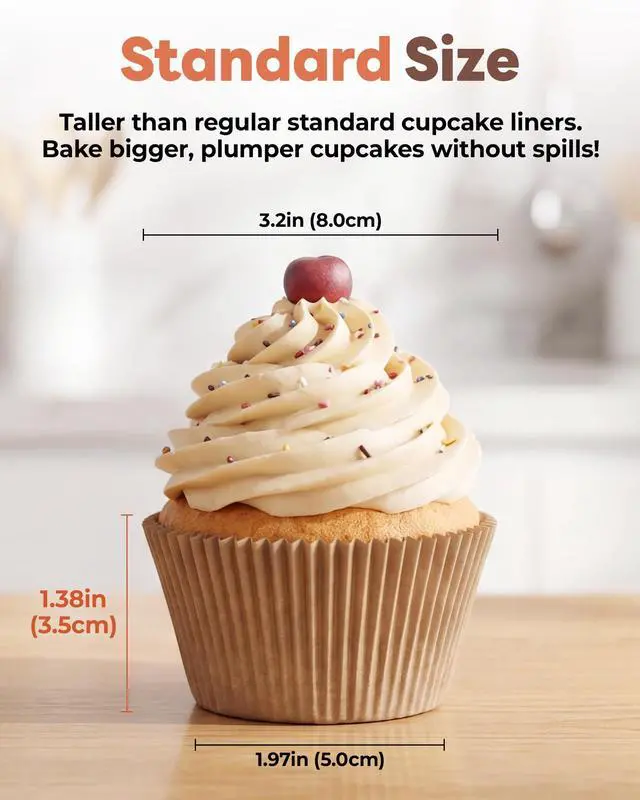 Alt view image 4 of 7 - 200pcs Standard Cupcake Liners for Baking, Muffin Liners