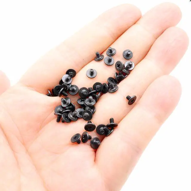 Alt view image 5 of 7 - 50pcs NVMe M.2 SSD Mounting Screws,Stainless Flat Phillips Head HDD M2 x 3mm Screw for Computer PC Laptop Case WLAN Card Cooling Fan I/O Board,M2*3mm Black