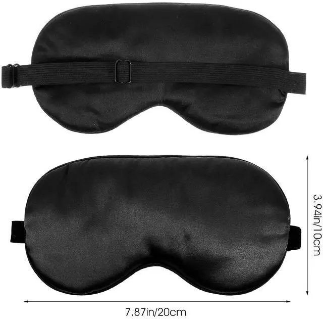 Alt view image 2 of 7 - 3 Pcs Sleep Mask, Silk Blackout Eye Mask Eyeshade Black, Blue, Green