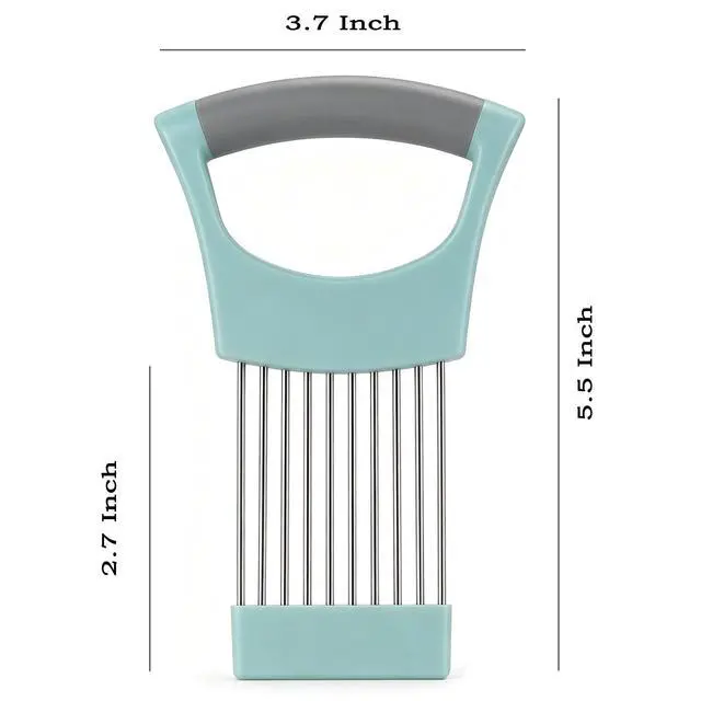 Alt view image 3 of 7 - Steel Onion Holder for Slicing, Green