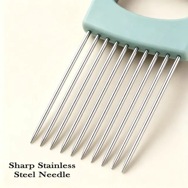 Alt view image 4 of 7 - Steel Onion Holder for Slicing, Green