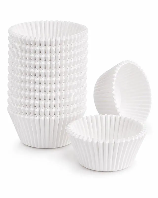 Main image of Natural Cupcake Liners 500 Count,Non-stick Mini Cupcake Liners White Muffin Liners Greaseproof No Wrappers Baking CupsStandard Size