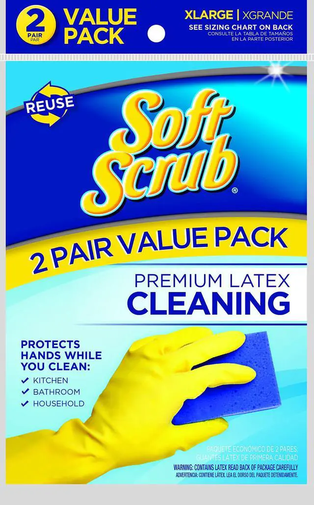 Main image of Reusable Latex Household Cleaning Glove, XLarge, Yellow