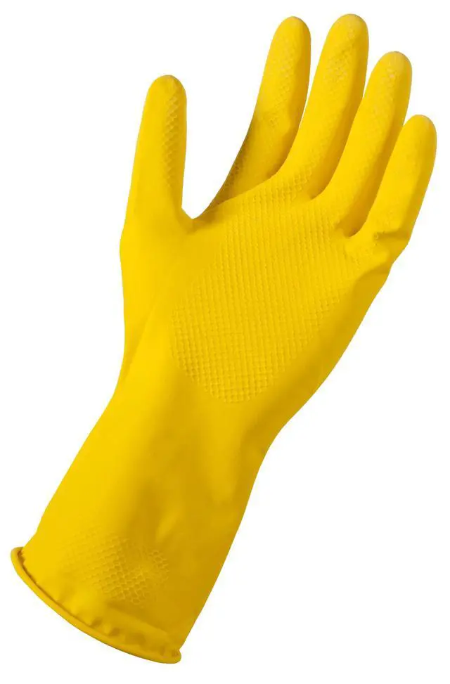 Alt view image 2 of 6 - Reusable Latex Household Cleaning Glove, XLarge, Yellow