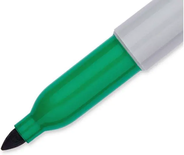 Alt view image 2 of 3 - Fine Point Permanent Markers, Green, 1 Count
