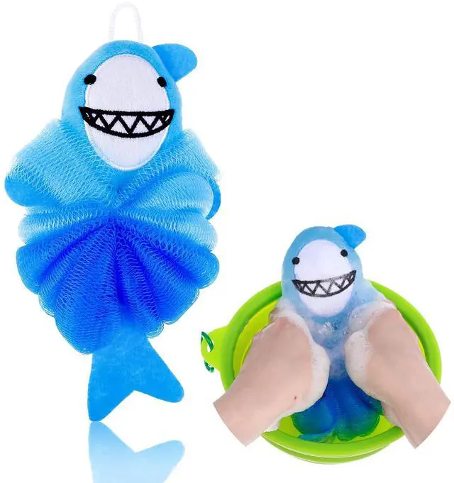 Main image of Bath Loofahs Animal Bath Sponge for Bathing, Kids Loofah Bath Pouf Body Scrubber Mesh Loofah Sponges, Bath and Shower Loofah Sponge for Children Gentle Exfoliating