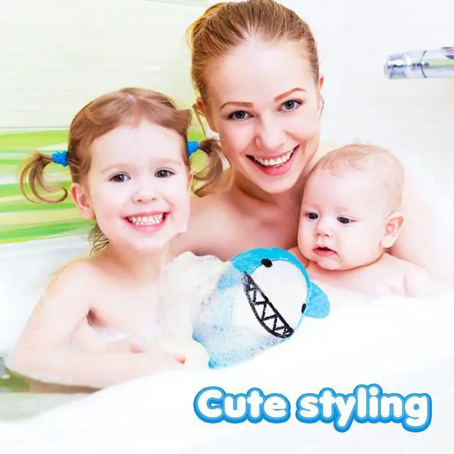 Alt view image 4 of 7 - Bath Loofahs Animal Bath Sponge for Bathing, Kids Loofah Bath Pouf Body Scrubber Mesh Loofah Sponges, Bath and Shower Loofah Sponge for Children Gentle Exfoliating
