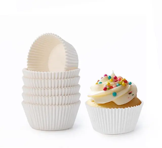 Main image of Mini Cupcake Liners 500 pcs White Mini Muffin Liners, Food&Grade,Greaseproof Paper Baking Cups, for Christmas/Halloween Party by GoldenBakeryFamily