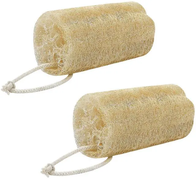 Main image of Natural Loofah Sponge (2 Pcs), 6 Organic Loofah Eco Friendly 100% All Natural Biodegradable luffa Cleaning Exfoliating Body Scrubber Egyptian Loofa for Deep Clean Real loofah Bath Shower Men Women